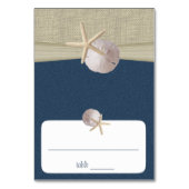 Beach Amore' Navy Blue Zitplaatsen Kaart (Voorkant)