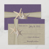 Beach Amore Paarse Respons Kaart (Voorkant / Achterkant)