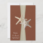 Beach Amore Starfish bruiloft Kaart (Voorkant)