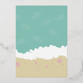 Beach Ampersand Save the Date Ppress Folie Uitnodiging (Achterkant)