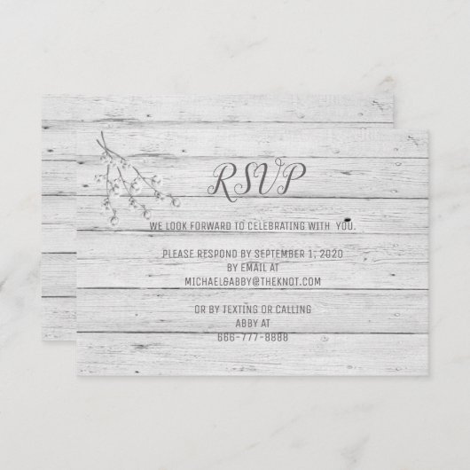 Beach Anchor Destination Response/RSVP-kaart Informatiekaartje (Voorkant / Achterkant)