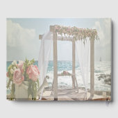 Beach Anchor Flowers Rustic Gastenboek (Achterkant)