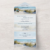 Beach and Dunes All in One Wedding Invitation Uitnodiging (Binnen)