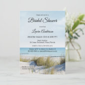 Beach and Dunes Bridal Shower Invitation Kaart (Staand voorkant)