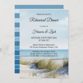 Beach and Dunes Rehearsal Dinner Invitation Kaart (Voorkant / Achterkant)