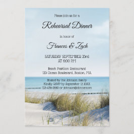 Beach and Dunes Rehearsal Dinner Invitation Kaart