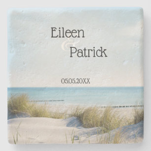 Beach and Dunes Wedding Stone Onderzetter