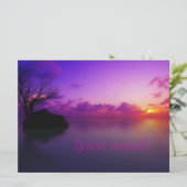 Beach and Glitter Invitation Kaart (Staand voorkant)