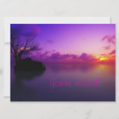 Beach and Glitter Invitation Kaart (Voorkant)