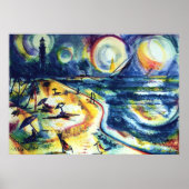 Beach and Lighthouse 3 Poster (Voorkant)