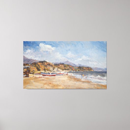 Beach and Mountains Nerja 2001 Canvas Afdruk (Voorkant)