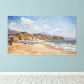 Beach and Mountains Nerja 2001 Canvas Afdruk (Insitu (Houten vloer))