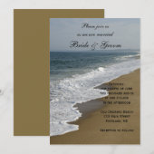 Beach and Ocean Coastal Wedding Kaart (Voorkant / Achterkant)
