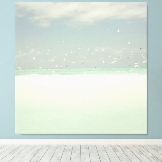 Beach and Ocean Seashore Landschap Canvas Afdruk (Insitu (Houten vloer))
