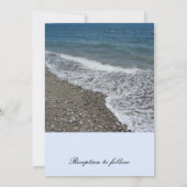 Beach and Ocean Waves Wedding Invitation Kaart (Achterkant)