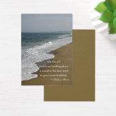 Beach and Ocean Wedding Charity Favor Card Visitekaartjes (Bureau)