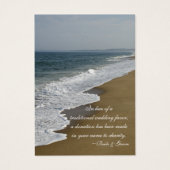 Beach and Ocean Wedding Charity Favor Card Visitekaartjes (Voorkant)