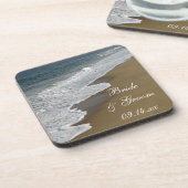 Beach and Ocean Wedding Drankjes Onderzetter (Linkerzijde)