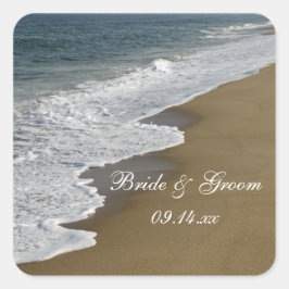 Beach and Ocean Wedding Envelope zegels