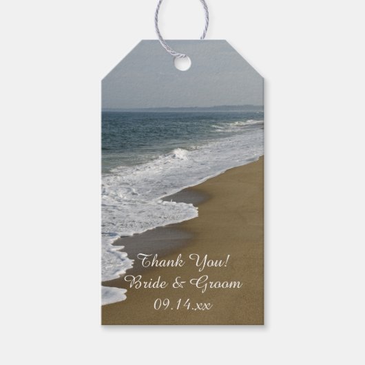 Beach and Ocean Wedding Favor Label Cadeaulabel (Voorkant)