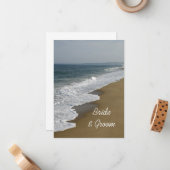 Beach and Ocean Wedding Flat Note-kaarten Notitiekaartje (Voorkant / Achterkant in situ)