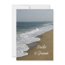 Beach and Ocean Wedding Flat Note-kaarten