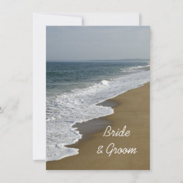 Beach and Ocean Wedding Flat Note-kaarten Notitiekaartje