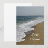 Beach and Ocean Wedding Flat Note-kaarten Notitiekaartje (Voorkant / Achterkant)