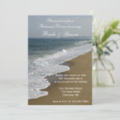 Beach and Ocean Wedding Rehearsal Dinner Kaart (Staand voorkant)