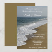 Beach and Ocean Wedding Rehearsal Dinner Kaart (Voorkant / Achterkant)