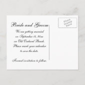 Beach and Ocean Wedding Save the Date Aankondigingskaart (Achterkant)