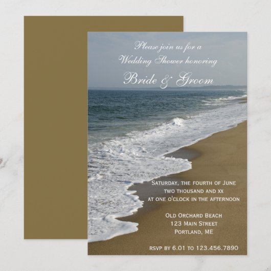 Beach and Ocean Wedding Shower Kaart (Voorkant / Achterkant)