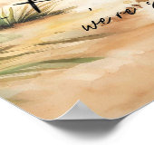 Beach and Palm Trees Rehearsal Dinner Welcome Poster (Hoek)