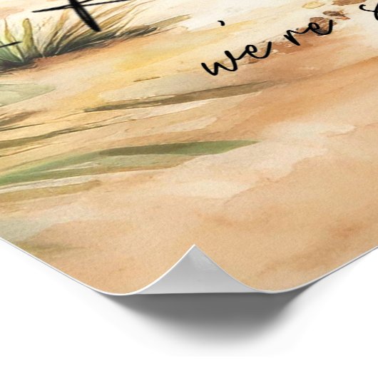 Beach and Palm Trees Rehearsal Dinner Welcome Poster (Hoek)