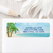 Beach and Palm Trees Tropical Address Label (Insitu)