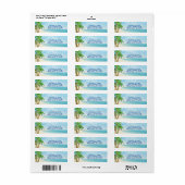 Beach and Palm Trees Tropical Address Label (Full Sheet)