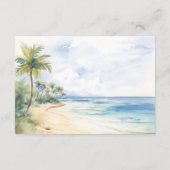 Beach and Palm Trees Wedding Details Informatiekaartje (Achterkant)