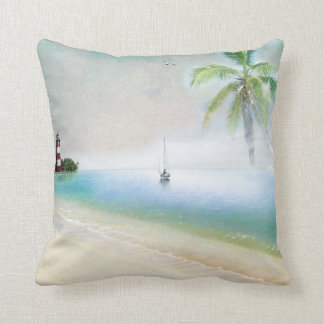 Beach and Sailboat Pillow Kussen
