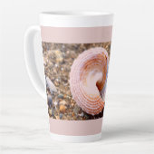 Beach and Seashell Photo Custom Latte Mok (Linkerhoek)