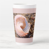 Beach and Seashell Photo Custom Latte Mok (Voorkant)