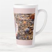 Beach and Seashell Photo Custom Latte Mok (Rechts)