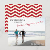 Beach and SUnshine Holiday Card - PERSONALIZE IT! Feestdagenkaart (Voorkant / Achterkant)