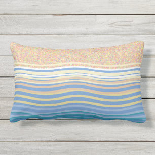 Beach and waves seside Hamptons decor Buitenkussen