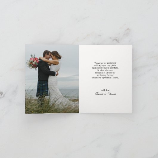 Beach and Wine Dream Weddenschap Hartelijk dank Bedankkaart (Binnen)