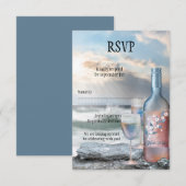 Beach and Wine Th-Wedding RSVP-kaart Kaart (Voorkant / Achterkant)