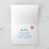 Beach and Zee Life Thleed Pattern Dank u Bedankkaart (Binnen)