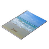 Beach and Zee with Waves Persoonlijke naam Notitieboek (Linkerzijde)