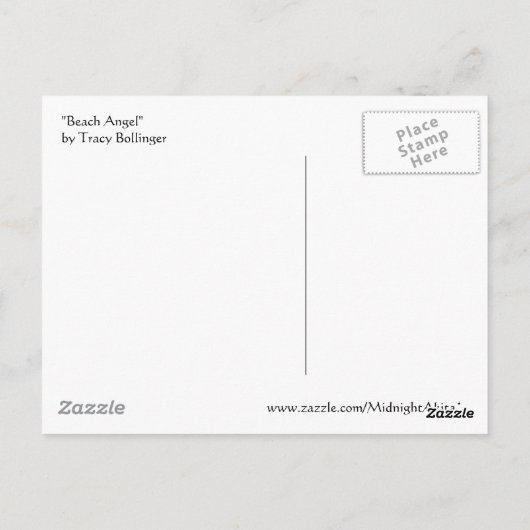 Beach Angel Briefkaart (Achterkant)