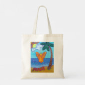 Beach Angel Peace en Joy Art Canvas tassen (Achterkant)
