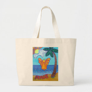 Beach Angel Peace en Joy Art Canvas tassen